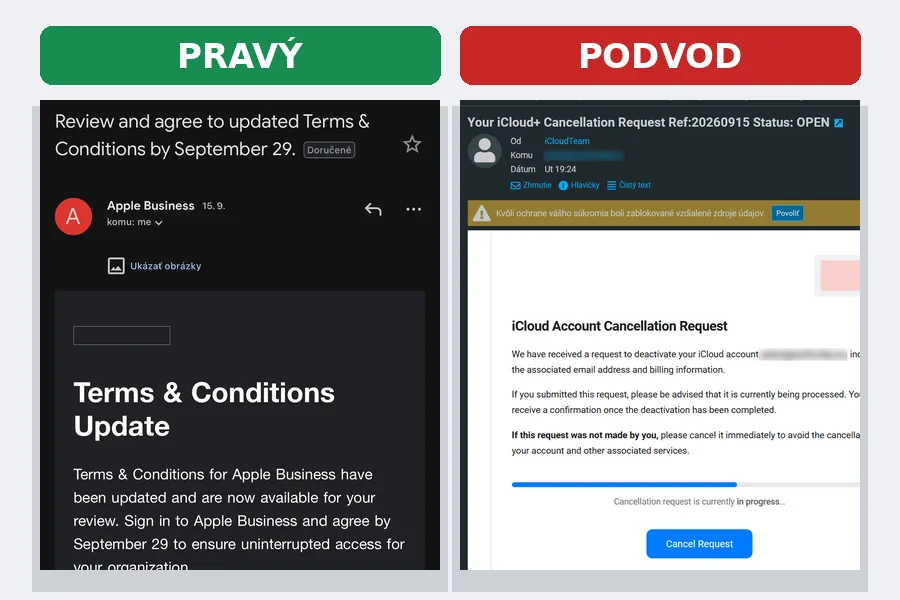 Dva e-maily od „Apple“ v jeden deň: jeden pravý, druhý podvod. Ako ich rozlíšiť?