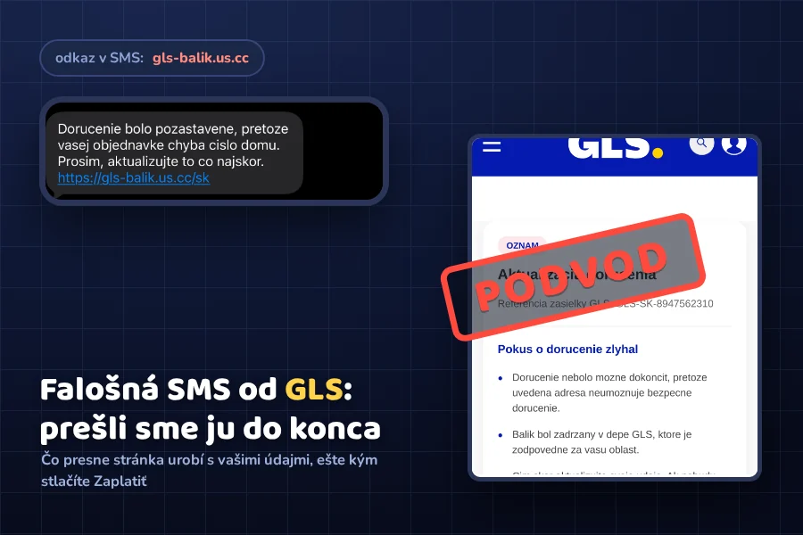 Fake SMS from GLS: we walked the scam site to the end and this is what it does with your data